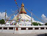 Kathmandu Boudhanath 09 Boudhanath Stupa From Kora Left Boudhanath Stupa near Kathmandu should be viewed from all angles as you walk the kora, including this one from the southwest.